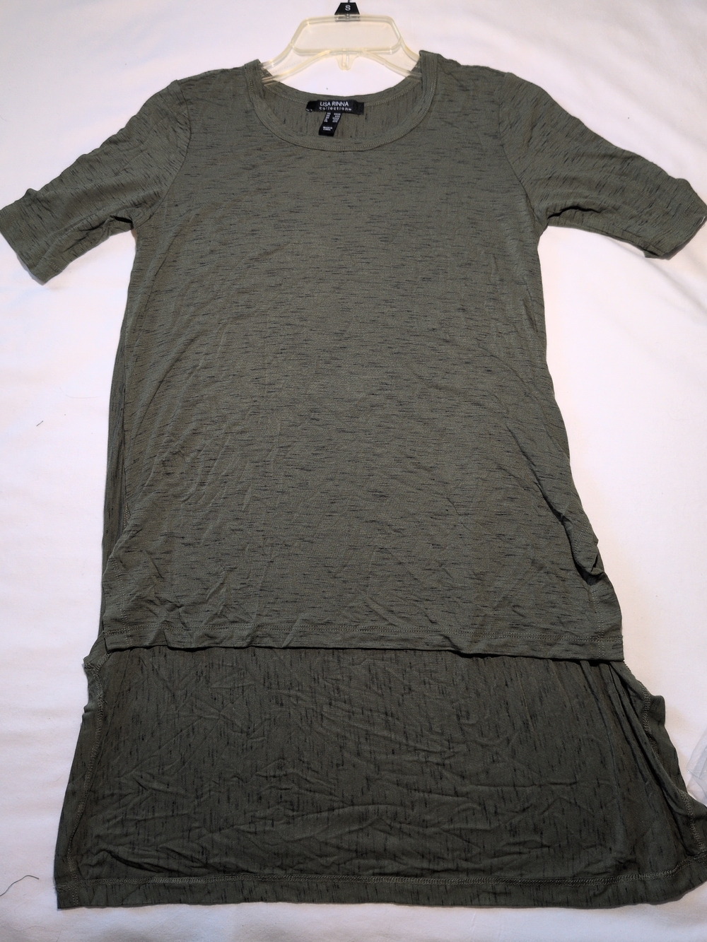 Lisa Rinna Collection Olive Short Sleeve Tunic